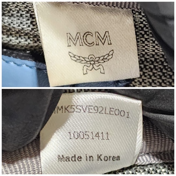 Authentic MCM Visetos Side Stud X-Mini Stark Bebe Boo Backpack Blue - Picture 10 of 13